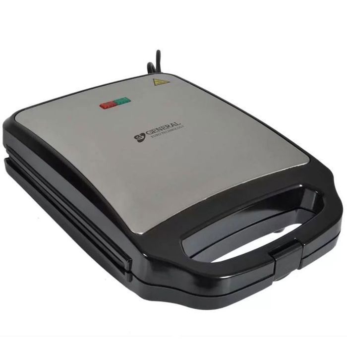 Appareil 3-en-1 - GENERAL - Panini 1200W - Plaques Antiadhésives - Gaufrier - Grill