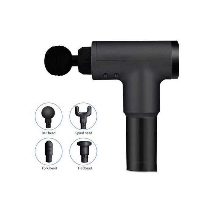 Pistolet de massage musculaire rechargeable à 6 niveaux et 4 têtes