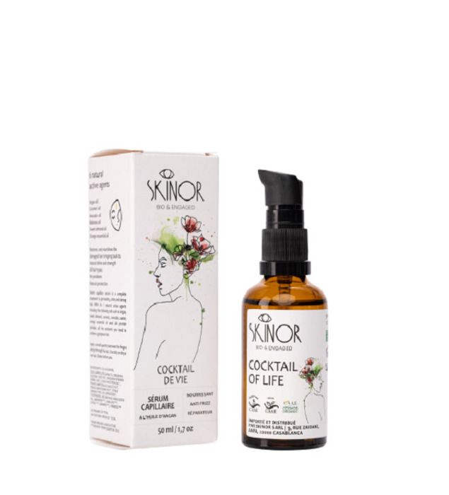Soin Capillaire - Skinor - Serum Capillaire - 100% Naturel - Huiles Nourrissantes - Protéine de Soie