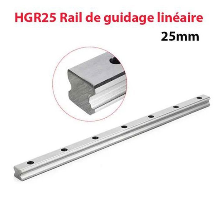 HGR25 Rail de guidage linéaire 1000mm diamètre 25mm