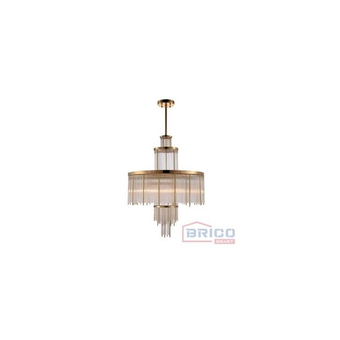 Lustre - Sicile - 50 Cm - Métal et verre - Hauteur ajustable - Design unique