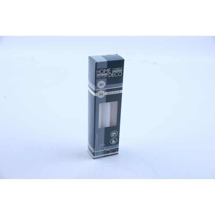 Bougie chandelle blanche x6