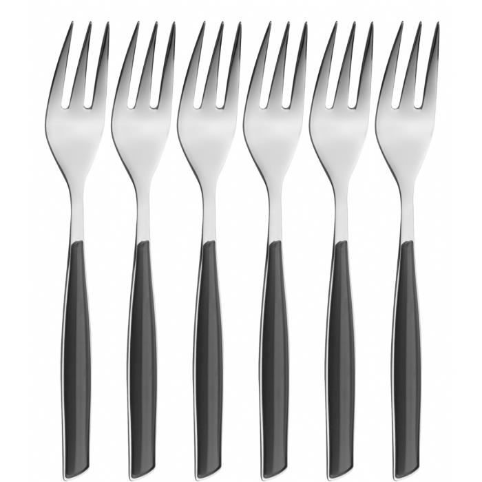 Bugatti - Glamour 6-pcs Fourchette Gateau Noir Fume