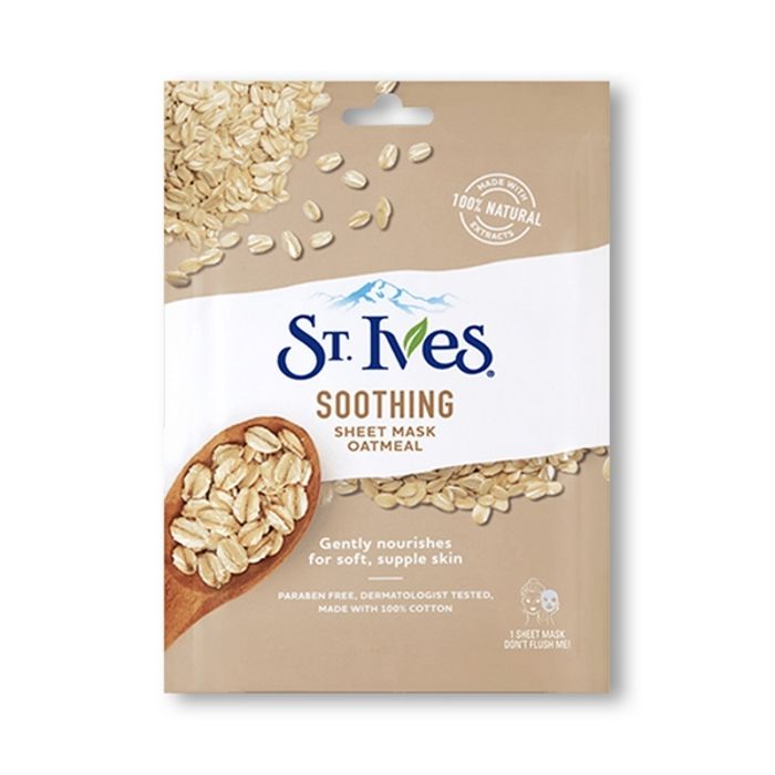 Masque en feuille - St.Ives - Oatmeal - Vegan - Tous types de peau - Apaisant