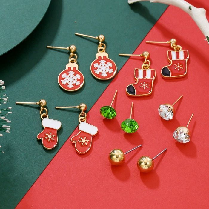 Boucles d'oreilles - Clémentine Paris - Merry Christmas - 6 Paires - Édition Limitée - Doré