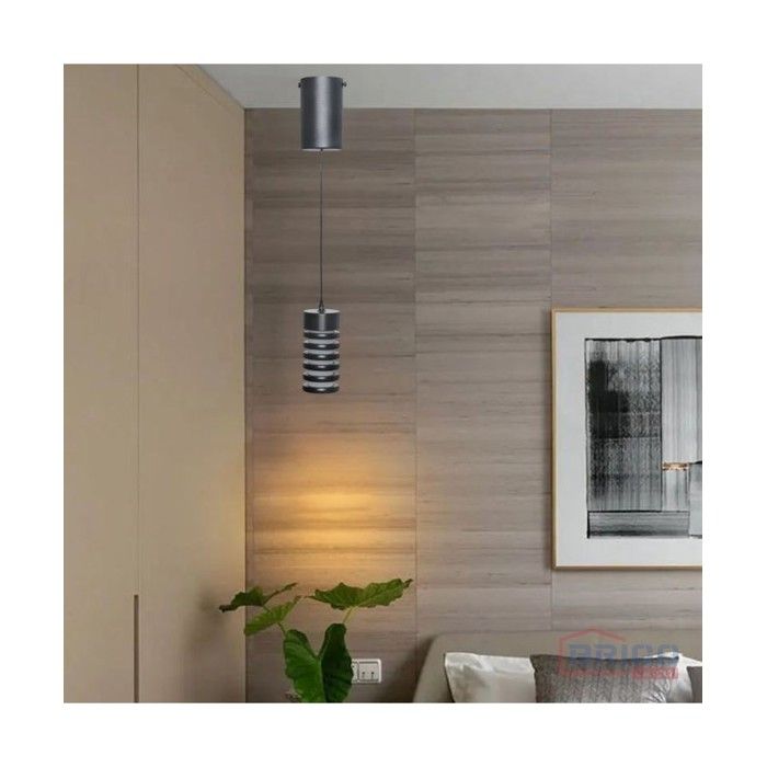 Suspension Luminaire - BricoSmart - Milani - Noire - Ajustable - LED 5W 3000K