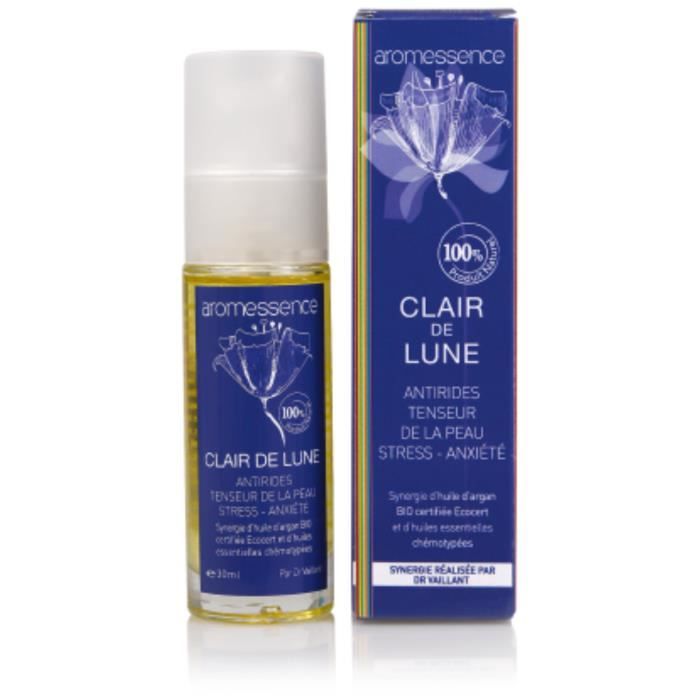 Aromessence Clair de Lune- Soin de visage 100% naturel, anti-rides, tenseur de la peaux et relaxant.