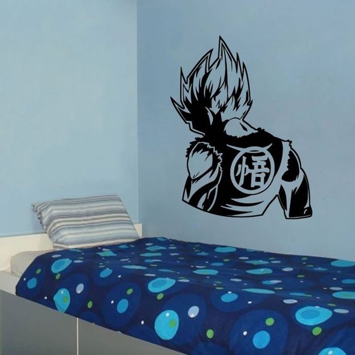 Sticker mural - Dragon Ball Z - Goku - Vinyle - Multicolore - 55x70 cm