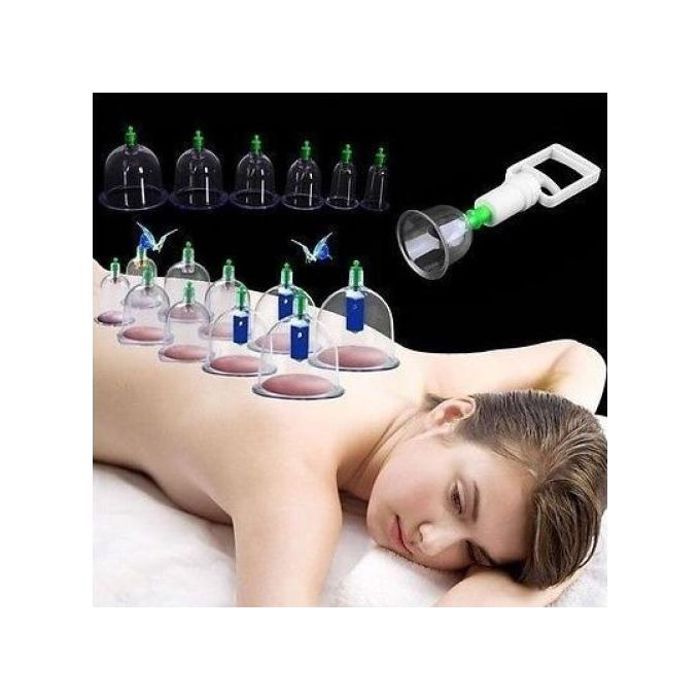 Hijama Ventouses Massage Relaxation de Thérapie (6 tasses + 1 P ompe ) Cupping