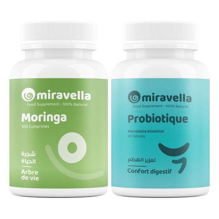 Pack Duo Moringa et Probiotique - Miravella Complément Alimentaire