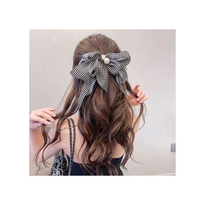 Pince à Cheveux en Mousseline de Soie, Papillon en Tissu Satiné, Ruban pour Cheveux