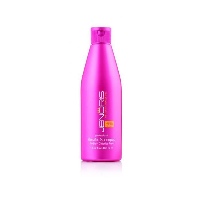 Jenoris kératine Shampooing Chlorure de sodium 400ml gratuit