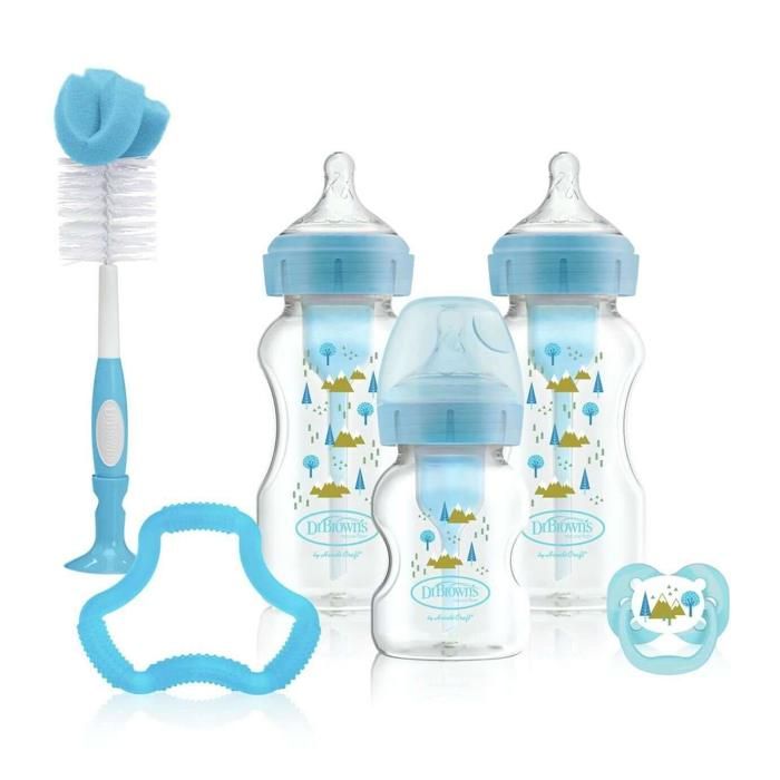 Pack cadeau Anti-colique - Dr. Brown's - Cole large - 3 biberons - 1 sucette - 1 anneau de dentition