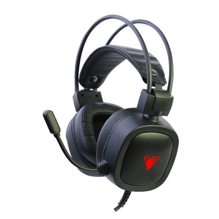 Jedel casque de jeu gaming filaire, ordinateur, avec micro, rgb, gh-231