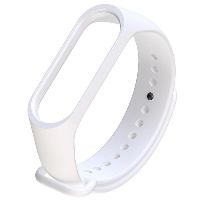 Bracelet en silicone pour Xiaomi Mi Band 3/4 - Blanc