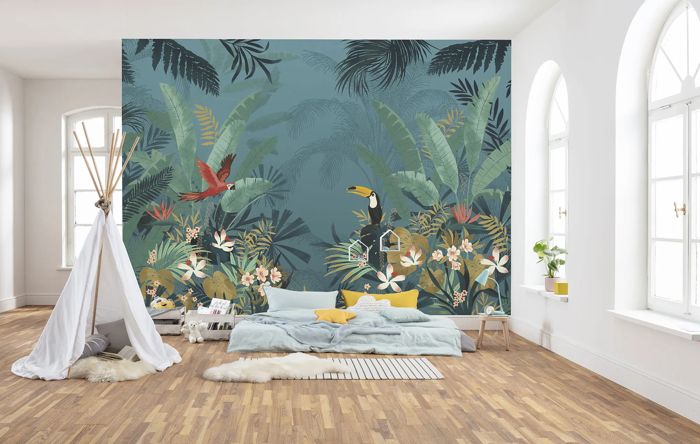 Papier peint photo murale - DANSMAMAISON - Enchanted - Intissé - Floral et végétal - L 350 x H 250 cm