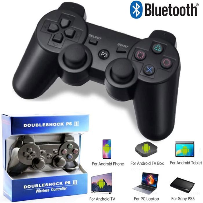 Manette Bluetooth sans fil Gamepad compatible avec Playstation 3 PS3 - Ordinateur PC - TV Box - Smart TV