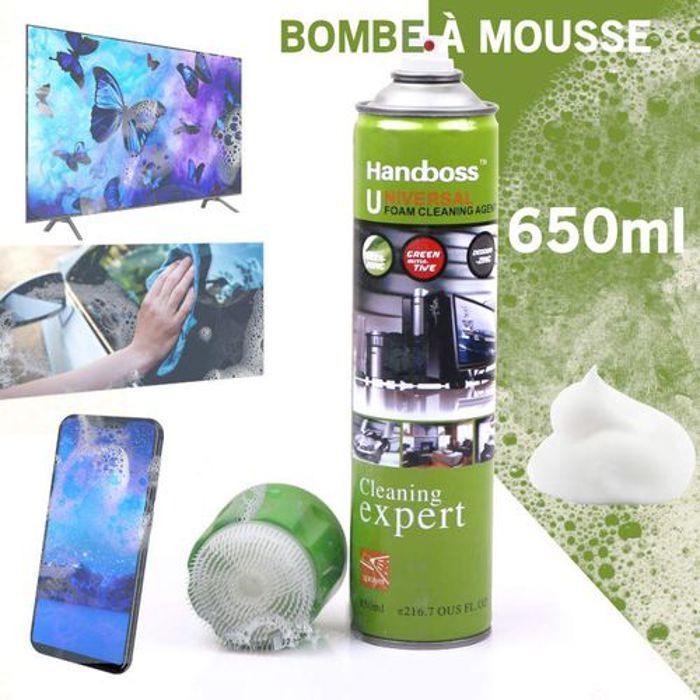 Handboss Bouteille 650ml Nettoyage Mousse universelle Agent spray PC Surface Cleaner