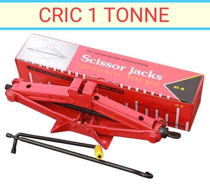 Cric Ciseaux 1 Tonnes Levage Avec cle