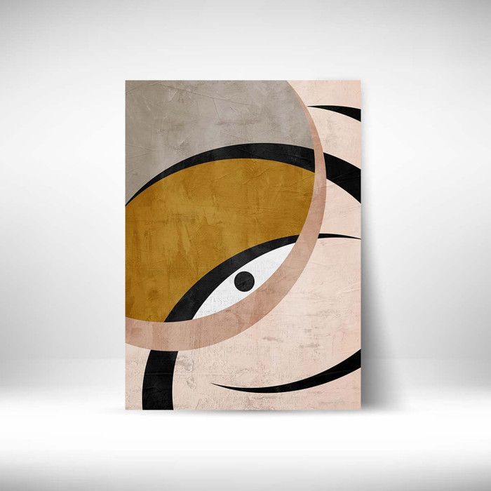 Tableau Abstrait Moderne : Nuances et Lignes -40 x 60 cm-Tableau Decoration