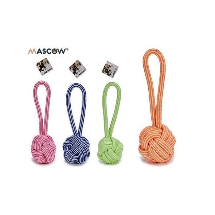 Jouet pour animal - Corde + ball - 4 couleurs - Résistant - Durable - Amusant