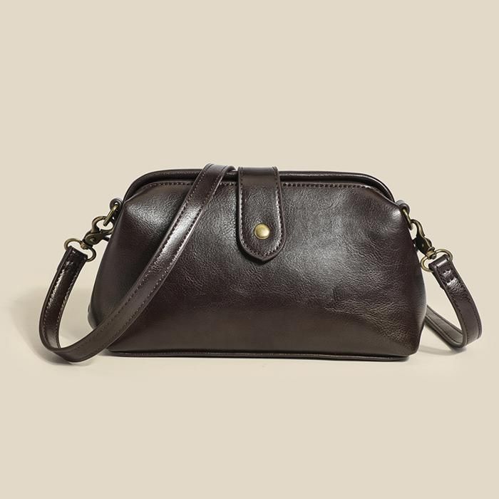 Sac à main - COUCOU PARIS - CK103-2 - Cuir marron - Édition limitée - Bandoulière réglable