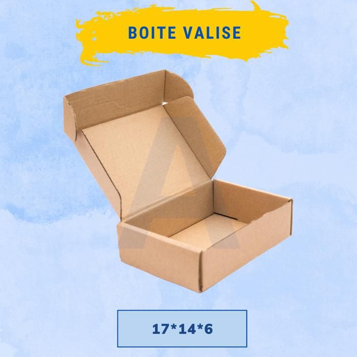 Carton d'emballage 50 Boites marron - 17x14x6cm