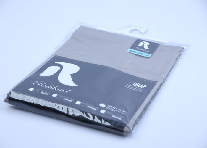 Drap housse coton cardé 90x190 greige