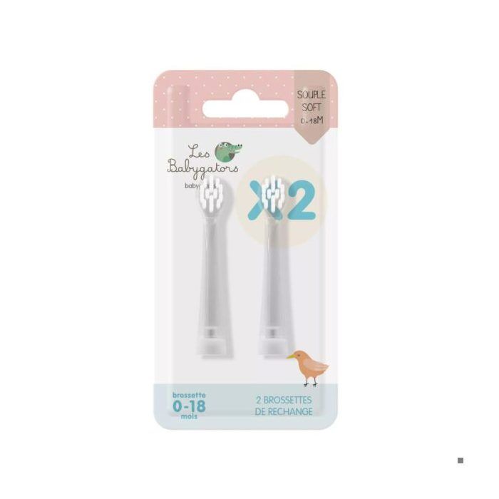Pack de 2 brossettes de rechange pour brosse à dents sonique - 0-18 mois