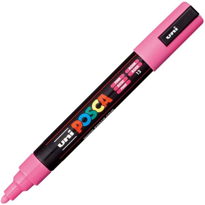 Marqueur POSCA Pointe Conique Moyenne Rose - Peinture à Base d'Eau - Largeur de Trait 1,8-2,5 mm