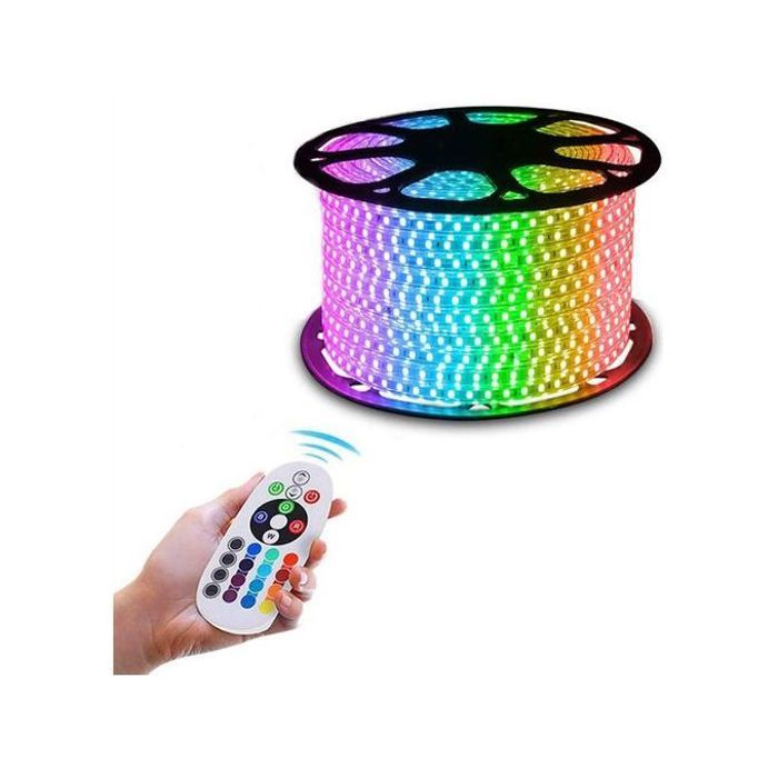Gold RGB Ruban lumineux à LED, Flexible, Imperméable,(15m) + Télécommande Offerte