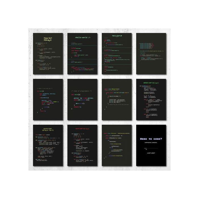 Poster A5 - Programmers & Developers - Compilation 3 - Papier photo 350g - Décoration murale - Intérieur