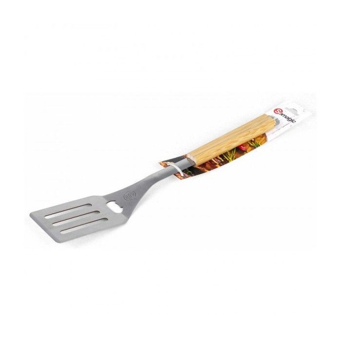 SOMAGIC - SPATULE INOX 44CM MANCHE BAMBOU