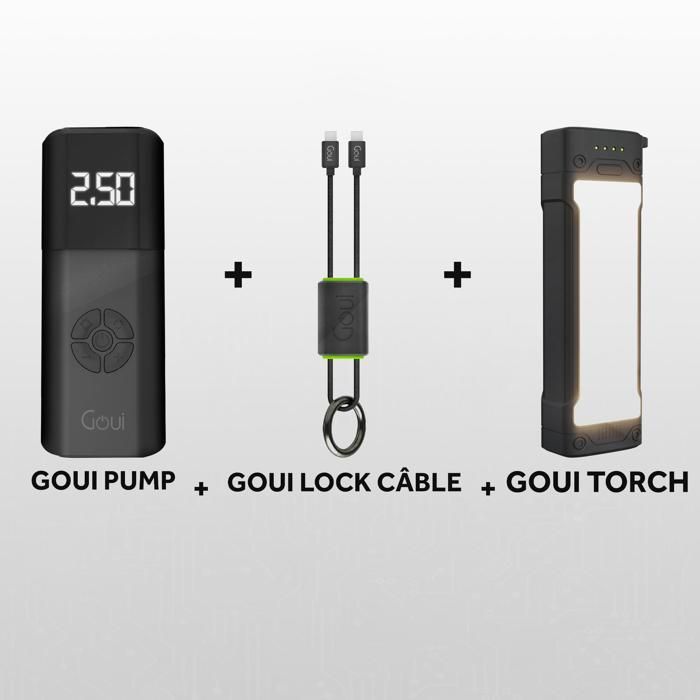 Pack TORCH POWER BANK avec AIR PUMP avec LOCK Type C vers Type C