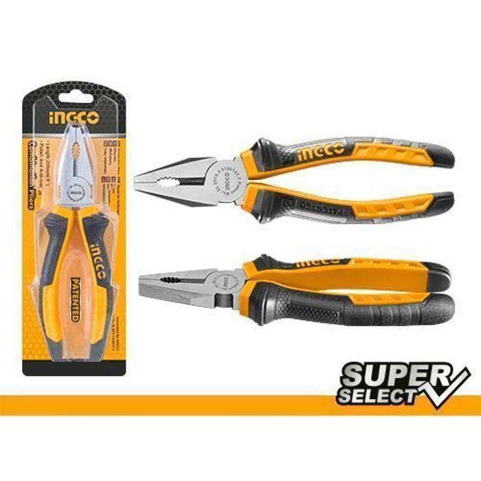 Pince Universelle - INGCO - HCP08208 - 200 mm - Acier au carbone - Protection électrique