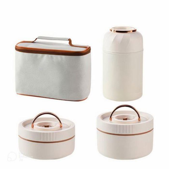Lot de 2 boites à lunch + thermos+ sac à repas isotherme avec Cuillère