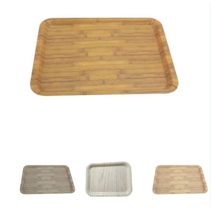 Plateau rectangulaire pour thé et dessert 26,5 x 19,5 cm COULEUR ALEATOIRE