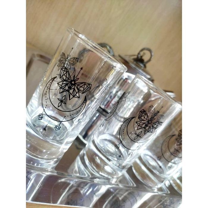 6 Verres à Thé Abeille-NR