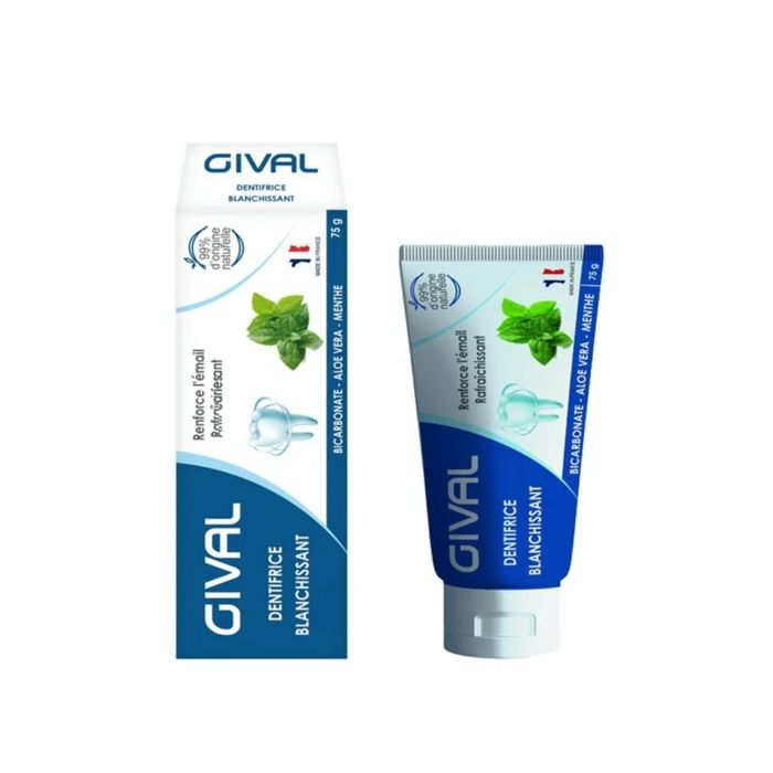 Dentifrice - Gival - Blanchissant - 75g - Sans parabène - Élimine les taches
