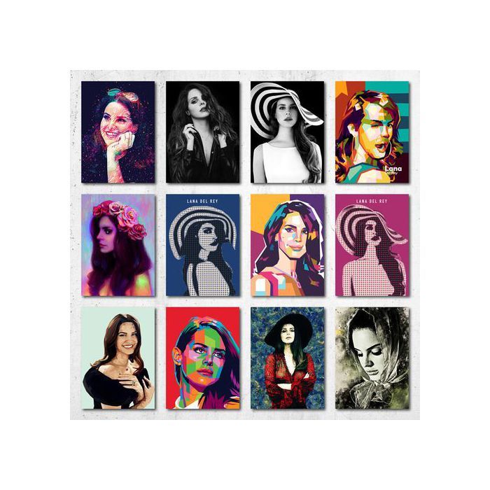 Poster A5 - Lana Del Rey - Célébrités - Papier photo 350g - Décoration murale - Mixte