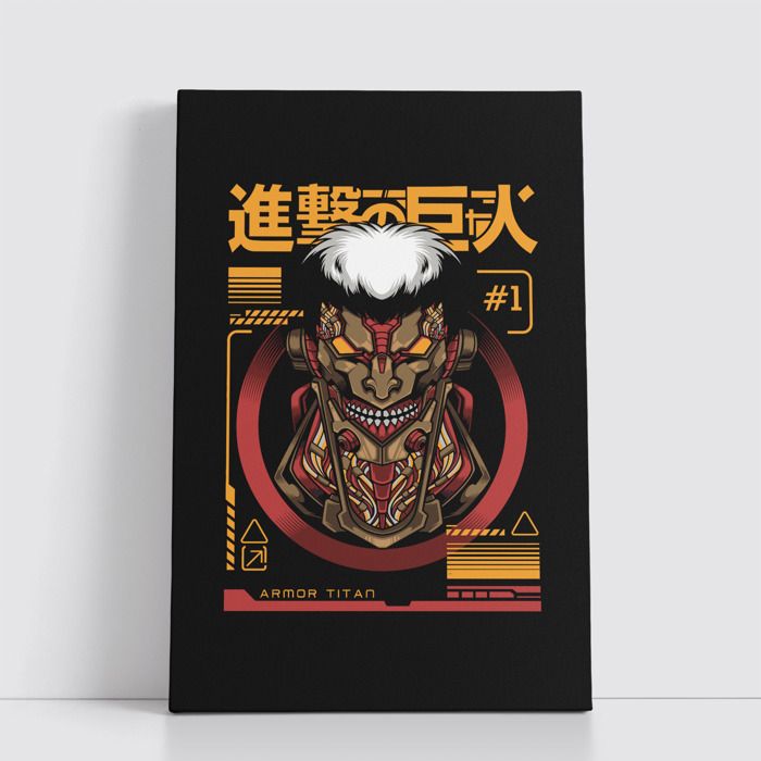 Tableau Manga Japonais sur Toile – Affiche Murale Attack on titan 25x40 cm pour Déco Otaku 16