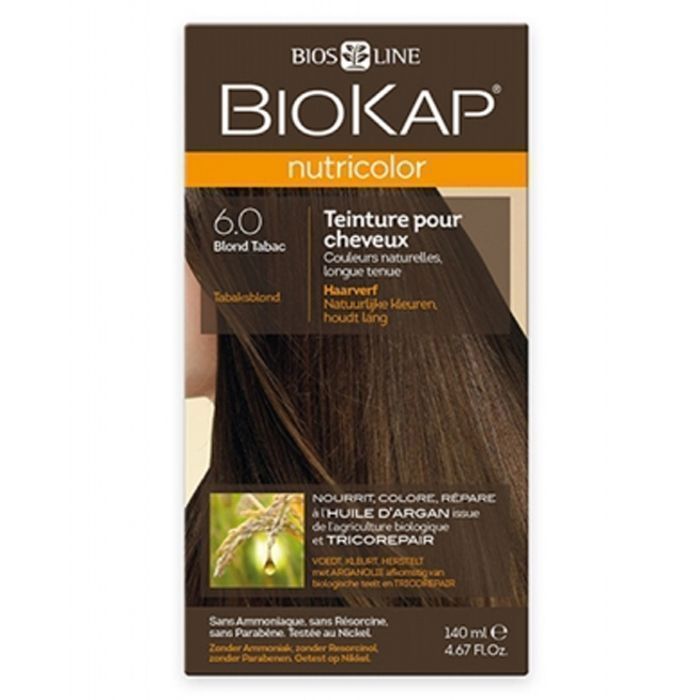 Coloration - Biokap - Nutricolor 6.0 - Blond tabac - Sans ammoniaque - Tous types de cheveux