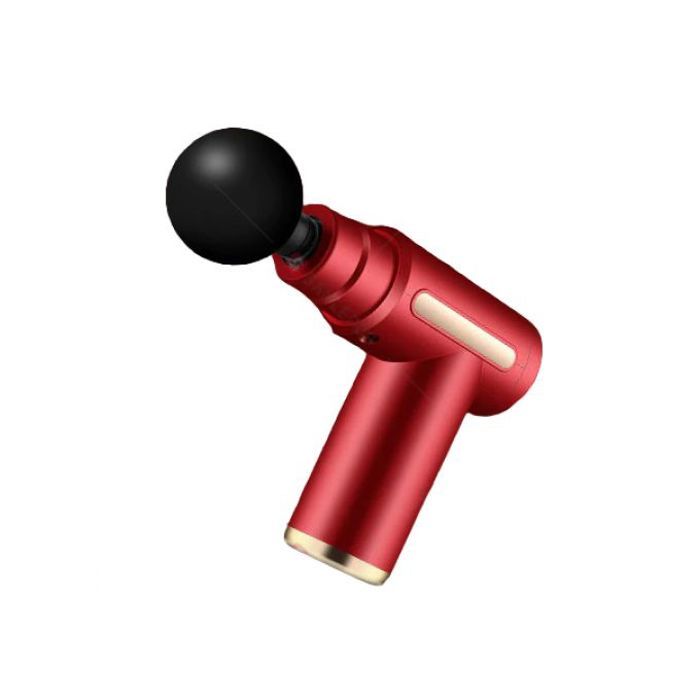 FASCIAL GUN Pistolet de massage sans fil compact avec 6 niveaux d'intensité rouge