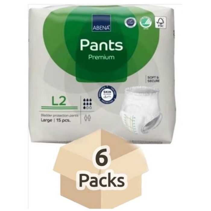 Couches pour Adultes - ABENA - PANTS Premium L2 - Taille XL - Pack de 6×15 - Absorption 1400 ml
