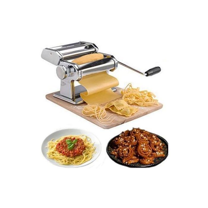 Machine à Pâte Multifonction - 15 cm en Inox, Fabrication Noodle