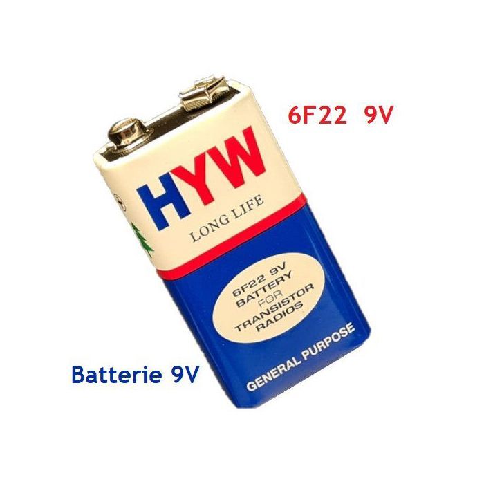 HYW 1 Pile 9V 6F22 long life