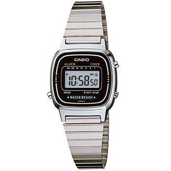 Montre - LA-670WA-1 - Quartz - Verre plastique - Digital - Rectangulaire