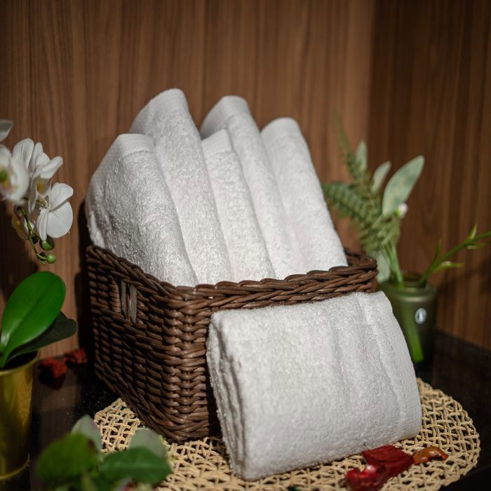 Damas pack 6 serviettes 30x30 100% coton - Blanc