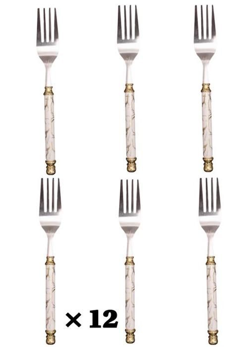 set de 12 Fourchettes en acier inoxydable.