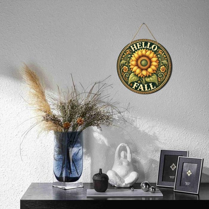 Art Mural - OZAM PARIS - Tournesol & Papillon - 20x20 cm - Multicolore - Bois